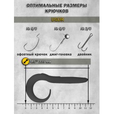 Силиконовая приманка Ugor 4.5" (115мм) - 5шт, цвет BR201M