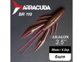 Силиконовая приманка Aragon 3.5" (90мм) - 6шт, цвет BR110