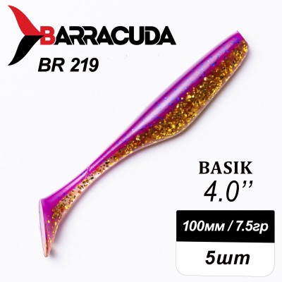 Силиконовая приманка Basik 4.0" (100мм) - 5шт, цвет BR219 Силиконовая приманка Basik 4.0" (100мм) - 5шт, цвет BR219