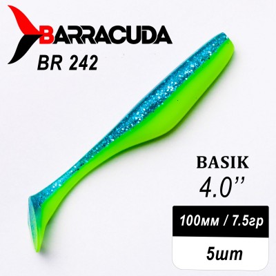 Силиконовая приманка Basik 4.0" (100мм) - 5шт, цвет BR242 Силиконовая приманка Basik 4.0" (100мм) - 5шт, цвет BR242