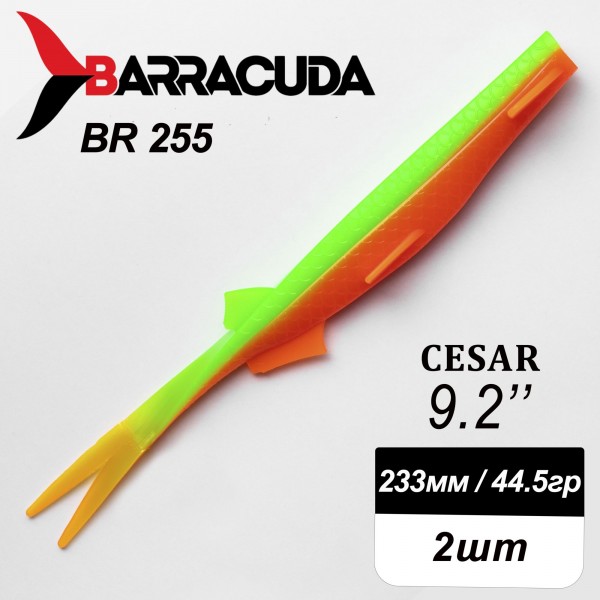 Силиконовая приманка Cesar 9.2" (233мм) - 2шт, цвет BR255