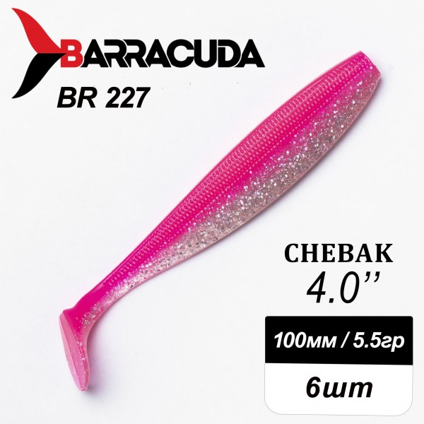 Силиконовая приманка Chebak 4.0" (100мм) - 6шт, цвет BR227