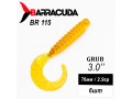 Силиконовая приманка Grub 3.0" (76мм) - 6шт, цвет BR115