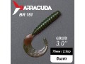 Силиконовая приманка Grub 3.0" (76мм) - 6шт, цвет BR151