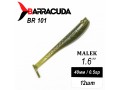 Силиконовая приманка Виброхвост Malek 1.6" (40мм) - 12шт, цвет BR101