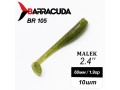 Силиконовая приманка Виброхвост Malek 2.4"(60мм) - 10шт, цвет BR105