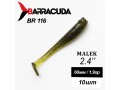 Силиконовая приманка Виброхвост Malek 2.4"(60мм) - 10шт, цвет BR116