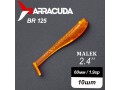 Силиконовая приманка Виброхвост Malek 2.4"(60мм) - 10шт, цвет BR125