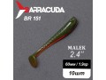 Силиконовая приманка Виброхвост Malek 2.4"(60мм) - 10шт, цвет BR151