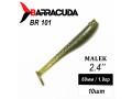 Силиконовая приманка Виброхвост Malek 2.4"(60мм) - 10шт, цвет BR101