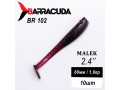 Силиконовая приманка Виброхвост Malek 2.4"(60мм) - 10шт, цвет BR102