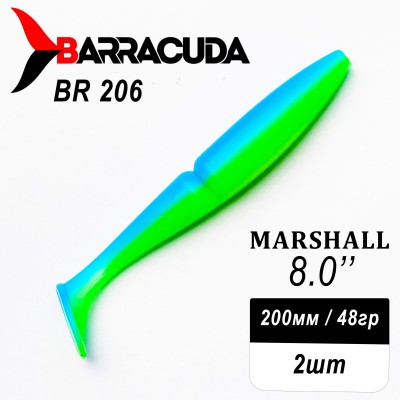 Силиконовая приманка Marshall 4.0" (100мм) - 5шт, цвет BR206