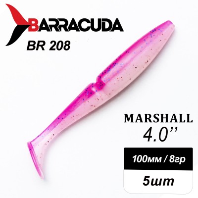Силиконовая приманка Marshall 4.0" (100мм) - 5шт, цвет BR208