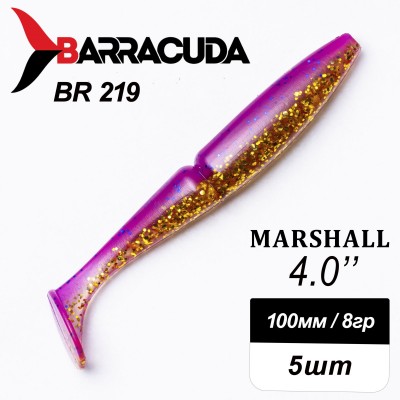 Силиконовая приманка Marshall 4.0" (100мм) - 5шт, цвет BR219