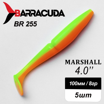 Силиконовая приманка Marshall 4.0" (100мм) - 5шт, цвет BR255