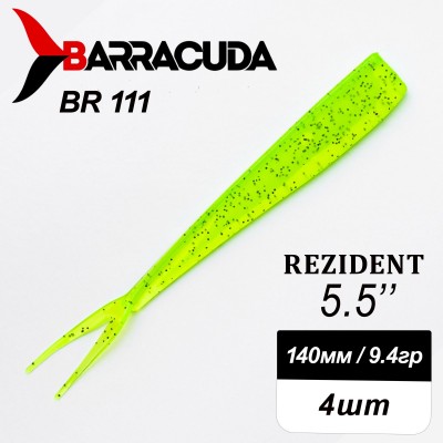 Силиконовая приманка Rezident 5.5" (140мм) - 4шт, цвет BR111