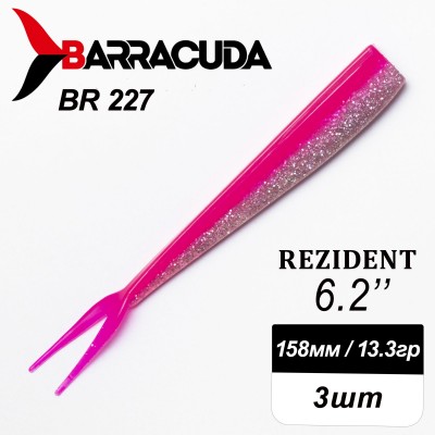 Силиконовая приманка Rezident 6.2" (158мм) - 3шт, цвет BR227