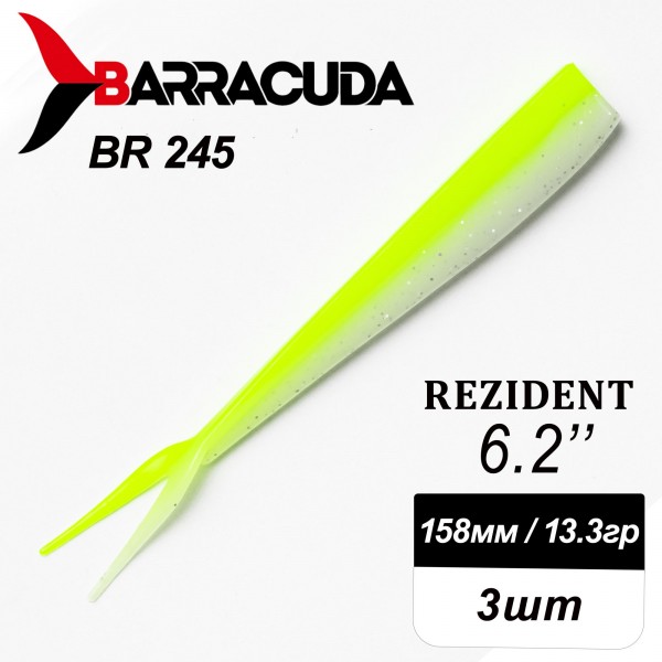 Силиконовая приманка Rezident 6.2" (158мм) - 3шт, цвет BR245