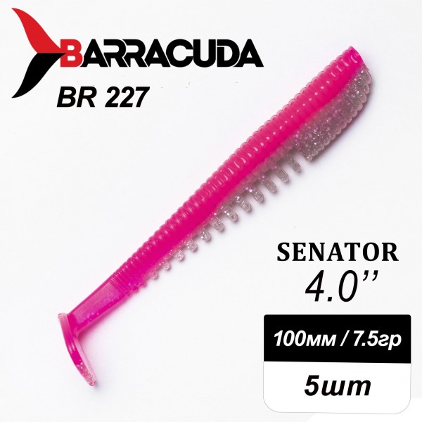 Силиконовая приманка Senator 4.0" (100мм) - 5шт, цвет BR227