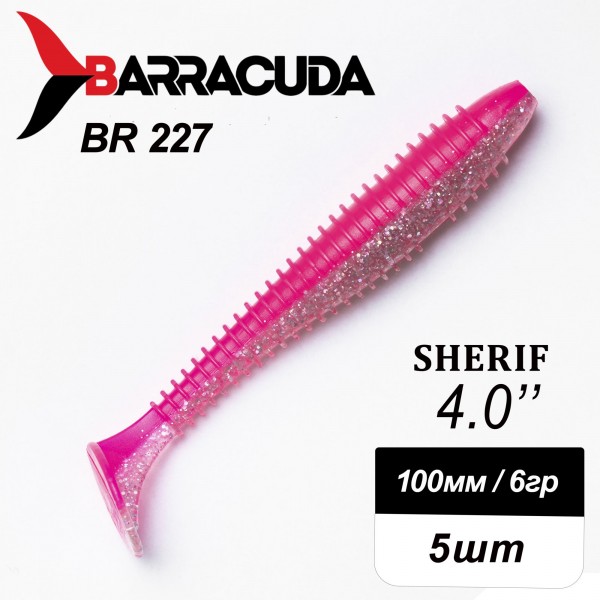 Силиконовая приманка Sherif 4.0" (100мм) - 5шт, цвет BR227