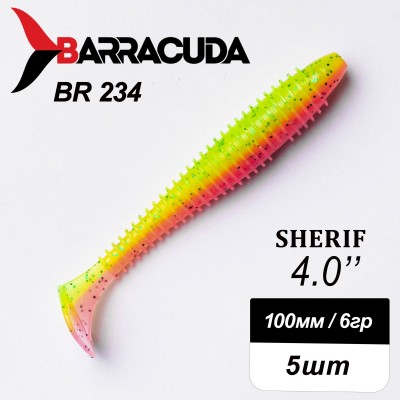 Силиконовая приманка Sherif 4.0" (100мм) - 5шт, цвет BR234
