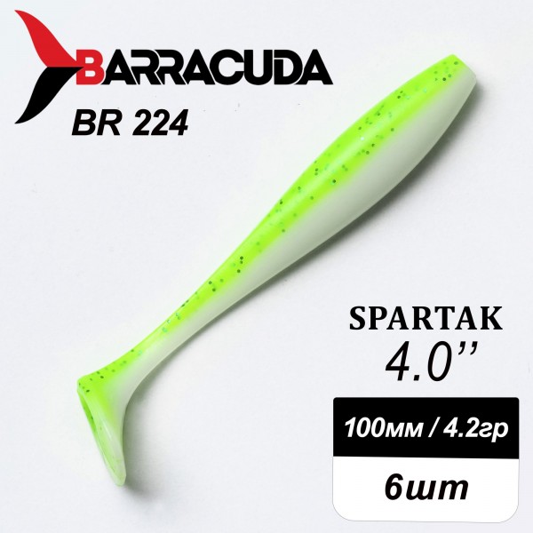 Силиконовая приманка Spartak 4.0" (100мм) - 6шт, цвет BR224