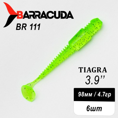 Силиконовая приманка Tiagra 3.9" (98мм) - 6шт, цвет BR111