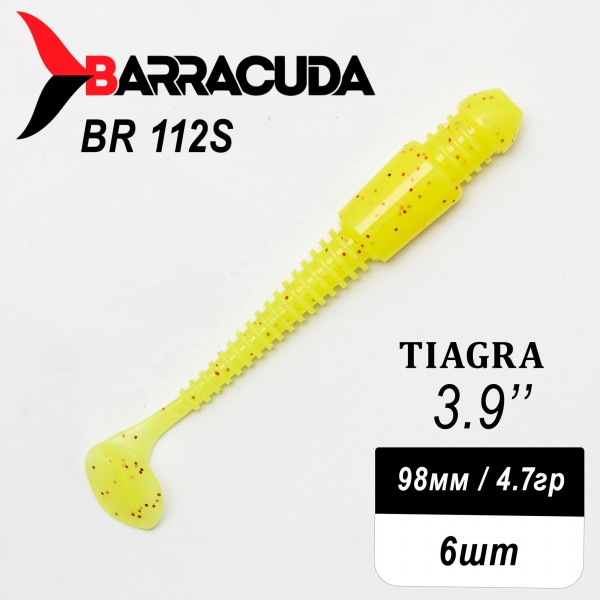 Силиконовая приманка Tiagra 3.9" (98мм) - 6шт, цвет BR112S