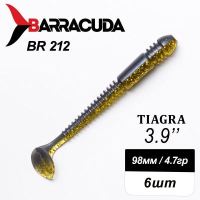 Силиконовая приманка Tiagra 3.9" (98мм) - 6шт, цвет BR212