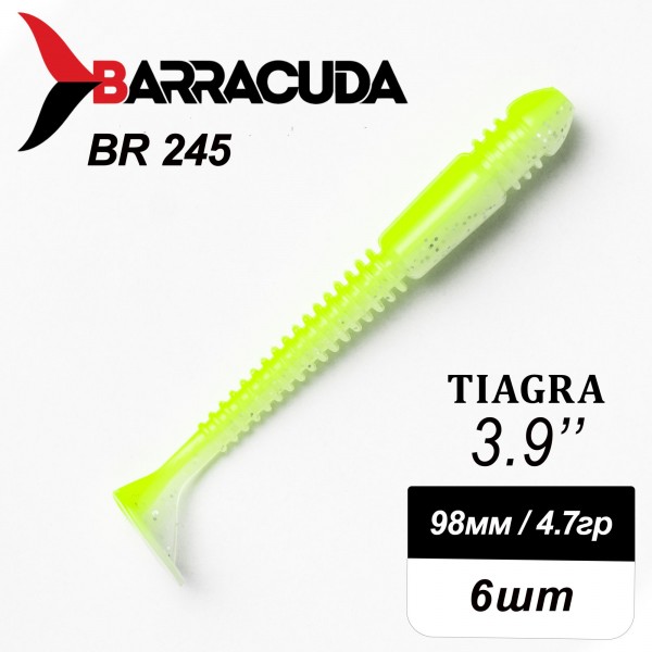 Силиконовая приманка Tiagra 3.9" (98мм) - 6шт, цвет BR245