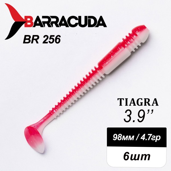 Силиконовая приманка Tiagra 3.9" (98мм) - 6шт, цвет BR256