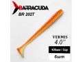 Силиконовая приманка Виброхвост Vermis 4.0" (100мм) - 6шт, цвет BR202T