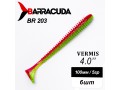 Силиконовая приманка Виброхвост Vermis 4.0" (100мм) - 6шт, цвет BR203