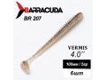 Силиконовая приманка Виброхвост Vermis 4.0" (100мм) - 6шт, цвет BR207