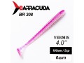 Силиконовая приманка Виброхвост Vermis 4.0" (100мм) - 6шт, цвет BR208