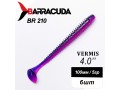 Силиконовая приманка Виброхвост Vermis 4.0" (100мм) - 6шт, цвет BR210