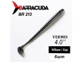 Силиконовая приманка Виброхвост Vermis 4.0" (100мм) - 6шт, цвет BR213