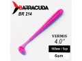 Силиконовая приманка Виброхвост Vermis 4.0" (100мм) - 6шт, цвет BR214