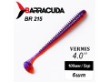 Силиконовая приманка Виброхвост Vermis 4.0" (100мм) - 6шт, цвет BR215