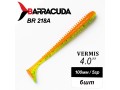 Силиконовая приманка Виброхвост Vermis 4.0" (100мм) - 6шт, цвет BR218A