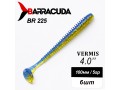 Силиконовая приманка Виброхвост Vermis 4.0" (100мм) - 6шт, цвет BR225