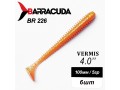 Силиконовая приманка Виброхвост Vermis 4.0" (100мм) - 6шт, цвет BR226