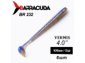 Силиконовая приманка Виброхвост Vermis 4.0" (100мм) - 6шт, цвет BR232