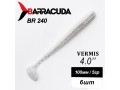 Силиконовая приманка Виброхвост Vermis 4.0" (100мм) - 6шт, цвет BR240