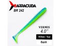 Силиконовая приманка Виброхвост Vermis 4.0" (100мм) - 6шт, цвет BR242