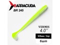 Силиконовая приманка Виброхвост Vermis 4.0" (100мм) - 6шт, цвет BR245