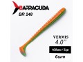 Силиконовая приманка Виброхвост Vermis 4.0" (100мм) - 6шт, цвет BR248