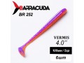 Силиконовая приманка Виброхвост Vermis 4.0" (100мм) - 6шт, цвет BR252