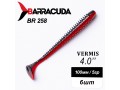 Силиконовая приманка Виброхвост Vermis 4.0" (100мм) - 6шт, цвет BR258