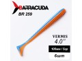 Силиконовая приманка Виброхвост Vermis 4.0" (100мм) - 6шт, цвет BR259